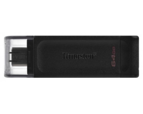 Kingston DataTraveler DT70 64GB USB C 3.2  Negro