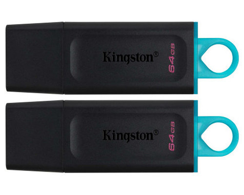 USB 3.2 DataTraveler 2x 64GB EXODIA Negro/Turquesa USB 3.2 DataTraveler 2x 64GB EXODIA Negro/Turquesa