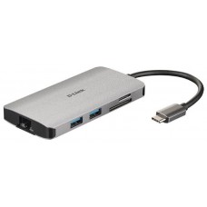 HUB USB-C D-LINK 8 EN 1 (HDMI 3USB3.0 1USB-C 1RJ-45