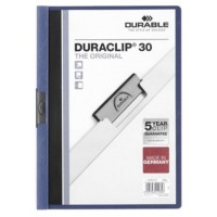 DOSSIER CON CLIP 30 H A4 AZUL OSCURO DURABLE 2200-07 (MIN25) (Espera 4 dias)