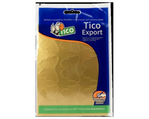 PAQUETE 10 HOJAS ETIQUETAS SATINADAS ORO 48X36 MM TICO E-GL-4836 (Espera 4 dias)