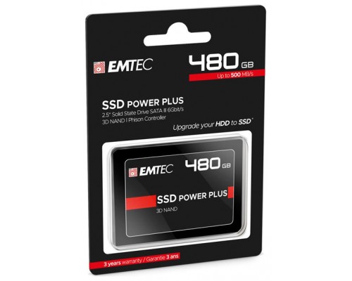 SSD 2.5" 480GB POWER PLUS X150 3D NAND EMTEC (Espera 4 dias)