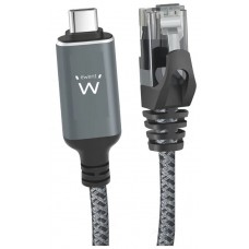 EWENT Cable USB-C 3.1 A RJ45 CAT6 FTP, 1Gbps, 3m