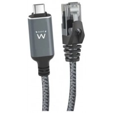EWENT Cable USB-C 3.1 A RJ45 CAT6 FTP, 1Gbps, 5m