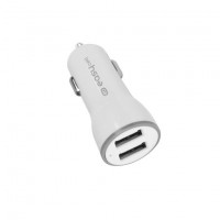 CARGADOR COCHE EASYCELL 2x USB 2. 1A BLANCO