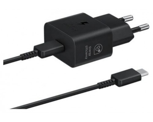 CARGADOR SAMSUNG USB-C 25W GAN NEGRO CON CABLE EP-T2510XBEGEU