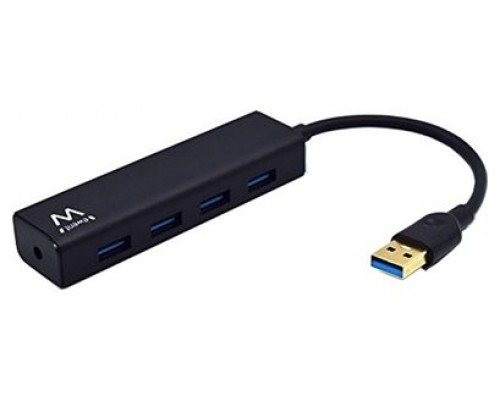 Ewent EW1136 hub de interfaz USB 3.2 Gen 1 (3.1 Gen 1) Type-A 480 Mbit/s Negro (Espera 4 dias)