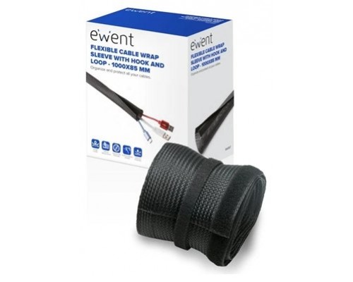 Ewent EW1557 organizador de cables Universal Pasacables Negro 1 pieza(s) (Espera 4 dias)