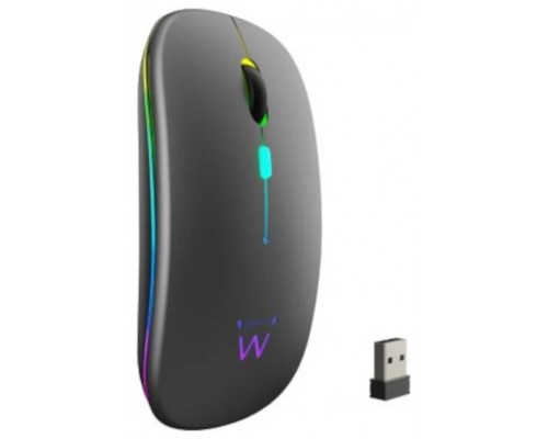 EWENT Ratón Inalámbrico Recarg. Dual  BT/WIFI, RGB