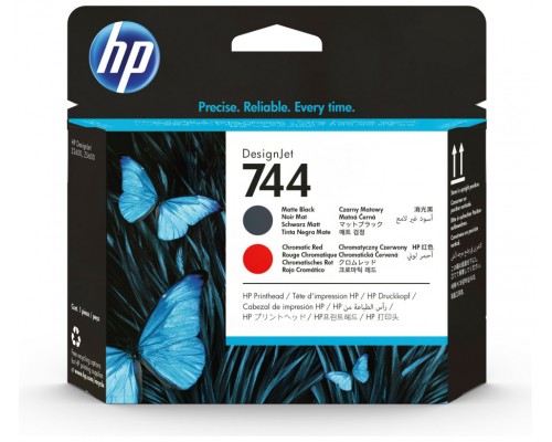 HP DesignJet 744 Cabezal de impresion Negro mate y Rojo