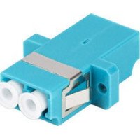 ADAPTADOR FIBRA OPTICA LANBERG LC/UPC OM3 MULTIMODO DUPLEX AZUL TURQUESA