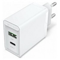 CARGADOR PARED USB-C/PD + USB-A/QC 20W BLANCO VENTION (Espera 4 dias)