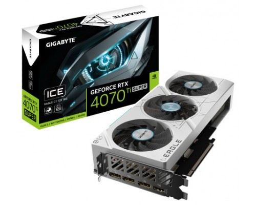 TARJETA GRAFICA GIGABYTE RTX 4070 TI SUPER EAGLE OC ICE 16GB