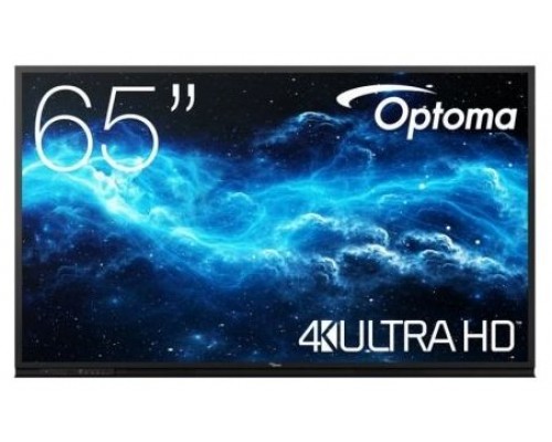 Optoma 3652RK Panel plano interactivo 165,1 cm (65") LED Wifi 400 cd / m² 4K Ultra HD Negro Pantalla táctil Android 11 (Espera 4 dias)