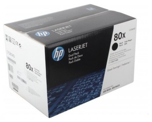 TONER HP CF280XD Nº80X PACK X2 NEGRO 6.900PAG (Espera 4 dias)