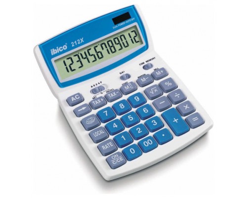 CALCULADORA DE SOBREMESA DE 12 DIGITOS MODELO 212X SOLAR / PILA IBICO IB410086 (Espera 4 dias)