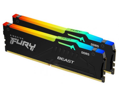 Kingston Technology FURY Beast RGB módulo de memoria 32 GB 2 x 16 GB DDR5 ECC (Espera 4 dias)