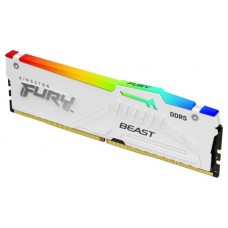 MEMORIA KINGSTON 16GB 6000MT/S DDR5 CL30  FURY BEAST WHITE RGB XMP - KF560C30BWA-16 (Espera 4 dias)