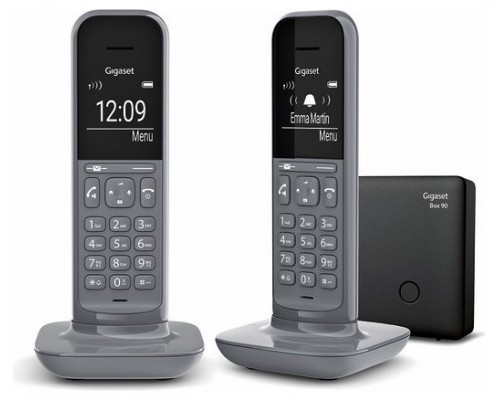 Gigaset CL390 Duo Teléfono DECT/analógico Gris Identificador de llamadas (Espera 4 dias)