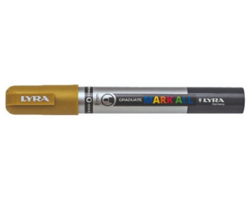 MARCADOR PERMANENTE MARK ALL ORO 2 MM LYRA GROOVE L6820250 (Espera 4 dias)