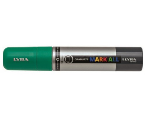 MARCADOR PERMANENTE MARK ALL VERDE ESMERALDA 15 MM LYRA GROOVE L6840063 (Espera 4 dias)