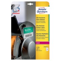 PAQUETE 10 HOJAS ETIQUETAS MUY RESISTENTES DE POLIETILENO FLEXIBLE-99,1 X 42,3 MM AVERY L7913-10 (Espera 4 dias)