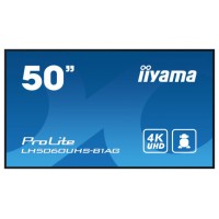 MONITOR IIYAMA 50" 3840X2160, UHD, 500CD/M2, LANDSCAPE PORTRAIT, MM 2X 10W, 3X HDMI, USB 2.0 X2, WIFI, LAN, MEDIA PLAY USB, CONTROL LAN / RS232C, IISIGNAGE2 (CMS/DMS), E-SHARE,ANDROID 11 OS, 24/7,VESA MOUNT 300X400(SOPORTE PARED INCLUIDO) (LH5060UHS-