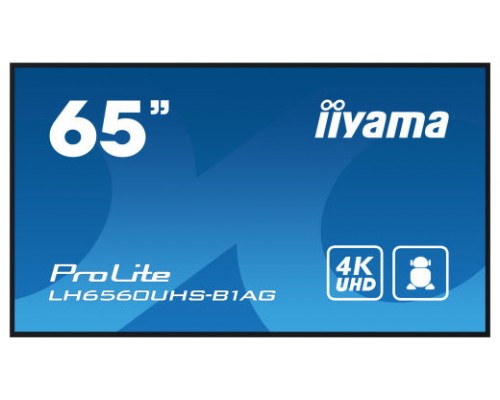 iiyama PROLITE Pizarra de caballete digital 165,1 cm (65") LED Wifi 500 cd / m² 4K Ultra HD Negro Procesador incorporado Android 11 24/7 (Espera 4 dias)