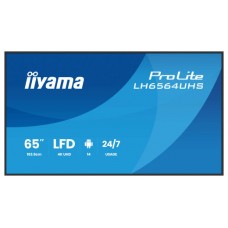 MONITOR IIYAMA 65" 3840X2160, UHD VA DLED PANEL, HAZE 25% 500CD/M², LANDSCAPE AND PORTRAIT, SPEAKERS 2X 10W, 2X HDMIX 1X USB-C , USB 2.0 X2, WIFI, LAN, MEDIA PLAY USB PORT, CONTROL LAN / RS232C, IISIGNAGE2 (CMS/DMS), ANDROID 14 (LH654UHS-B1AG) (