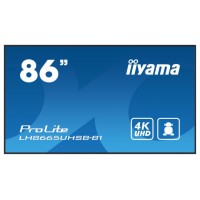 MONITOR IIYAMA 86" , UHD IPS PANEL, HAZE 1%, 800CD/M, HORIZ Y VERT, SIGNAL FAILOVER, MM 2X 10W,  HDMI 2X, DP, USB 2.0 X2, WIFI, LAN, MEDIA PLAY USB PORT, CONTROL LAN / RS232C, IISIGNAGE2 (CMS/DMS), E-SHARE, ANDROID 11 OS,  24/7 OPERATION, VESA  (600X