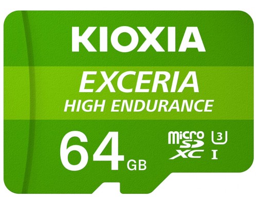 MICRO SD KIOXIA 64GB EXCERIA HIGH ENDURANCE UHS-I C10 R98 CON ADAPTADOR