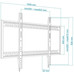 Soporte de pared, 60"-100", max 130 kg, VESA Soporte de pared, 60"-100", max 130 kg, VESA