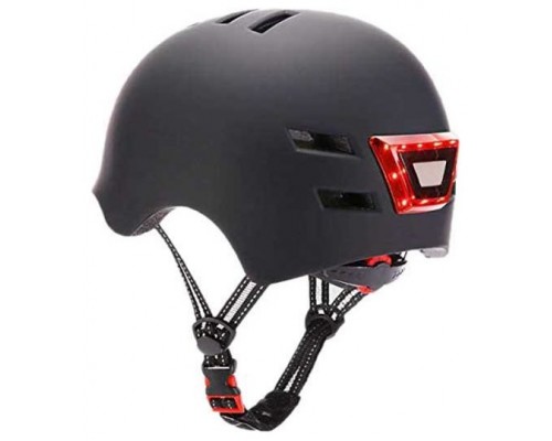 YOUIN CASCO CON LED TRASTERO Y MANDO BLUETOOTH – L NEGRO (Espera 4 dias)