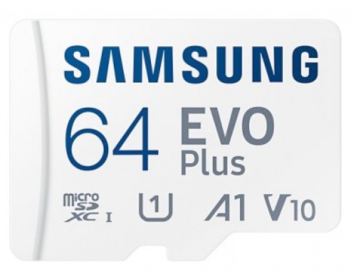 MICRO SD 64 GB EVO+ 1 ADAP. CLASS 10 SAMSUNG (Espera 4 dias)