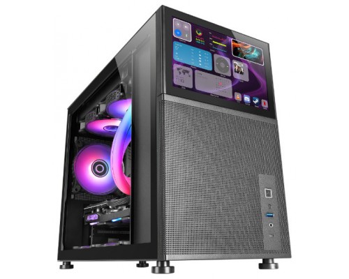 Caja Microatx Gaming Mars Gaming Mc-lcd Negra