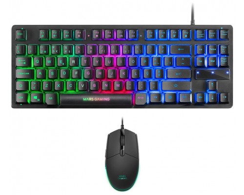 KIT COMBO PACK 3EN1 RGB MCPWTKL NEGRO MARS GAMING (Espera 4 dias)