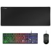 TECLADO MOUSE Y ALFOMBRILLA MARS GAMING MCPX NEGRO