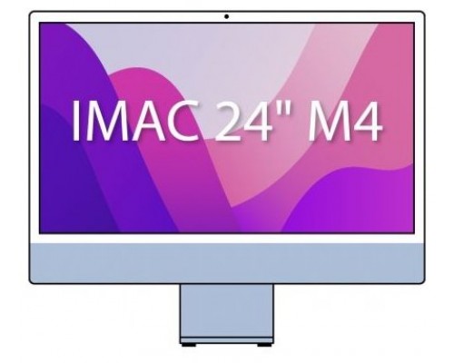 iMAC APPLE 24"" RETINA 4.5K M4 10CORE+GPU 10CORE 24GB 512GB BLUE (Espera 4 dias)