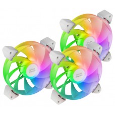 KIT 3 VENTILADORES AUXILIAR A-RGB 120MM MF-3R BLANCO MARS GAMING (Espera 4 dias)