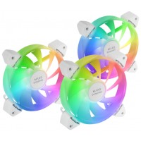 KIT 3 VENTILADORES AUXILIAR A-RGB 120MM MF-3A BLANCO MARS GAMING (Espera 4 dias)