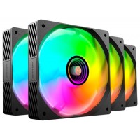 KIT 4 VENTILADORES AUXILIAR MF-SI4KIT A-RGB INFINITY NEGRO MARS GAMING (Espera 4 dias)