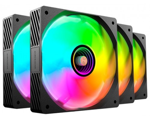 KIT 4 VENTILADORES AUXILIAR MF-SI4KIT A-RGB INFINITY NEGRO MARS GAMING (Espera 4 dias)