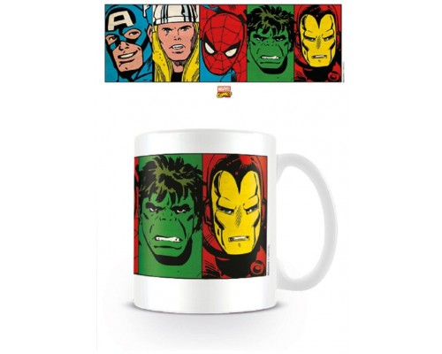 TAZA DESAYUNO MARVEL CARAS COMIC PYRAMID INTERNATIONAL MG23443 (Espera 4 dias)