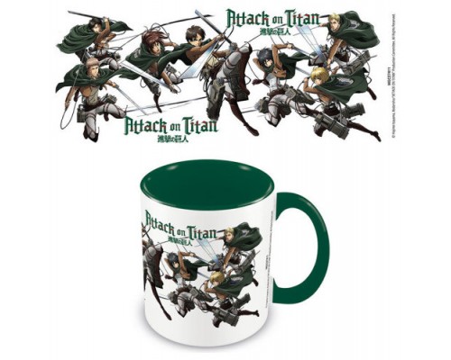 TAZA PERSONAJES ATTACK ON TITAN INTERIOR VERDE 315 ML PYRAMID INTERNATIONAL MGC27411 (Espera 4 dias)