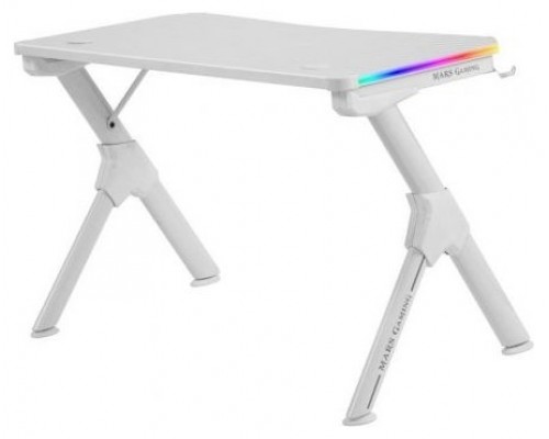 Mesa Mars Gaming Mgd Rgb White Chasis De Acero Tablero