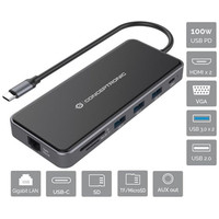 DOCKING USB-C CONCEPTRONIC DONN15G 2xHDMI 1xVGA DOCKING USB-C CONCEPTRONIC DONN15G 2xHDMI 1xVGA