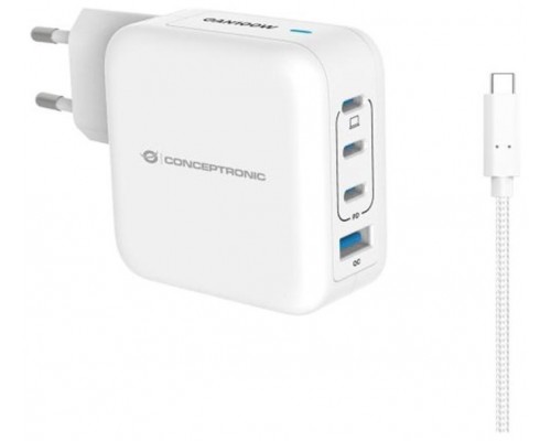 CARGADOR DE PARED CONCEPTRONIC USB-C x3 USB-Ax1