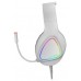 Headset Mars Gaming Mh222 White Rainbow Rgb Flow Ultra