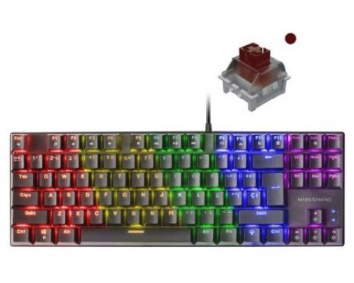 Teclado Mecanico Compackto Tkl Mars Gaming Mk80 Black