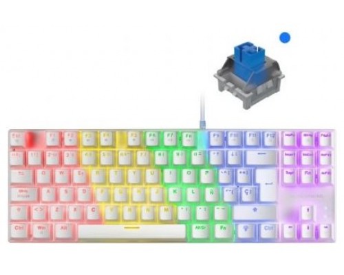 Teclado Mecanico Compackto Tkl Mars Gaming Mk80 White